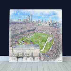Soldier Field Print, Chicago Bears Wall Art, Football Stadium Art