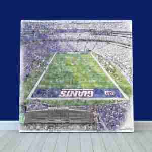 MetLife Stadium Print, New York Giants Wall Art, Football Stadium Art