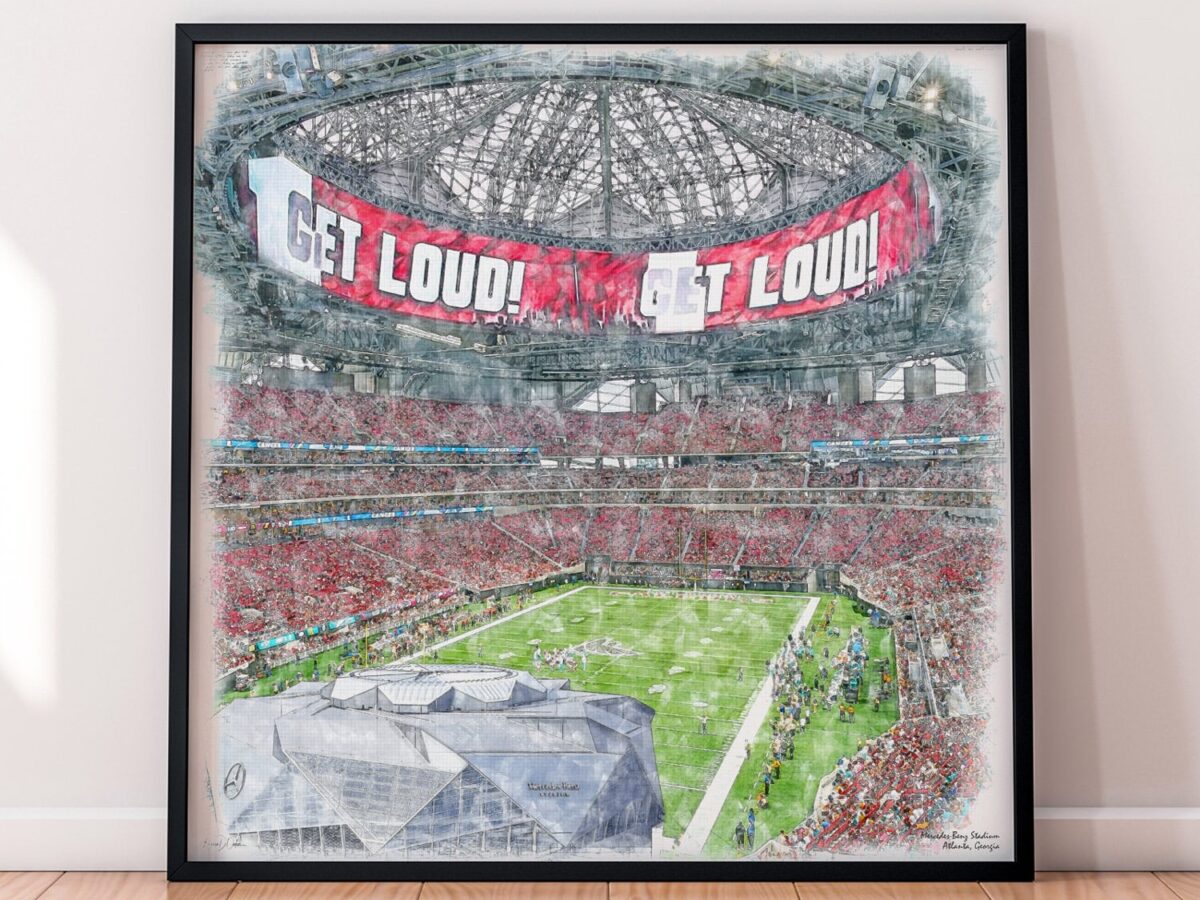 Mercedes-Benz Stadium Print / Canvas Wall Art, Atlanta Falcons