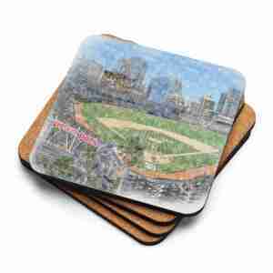Petco Park Coaster, San Diego Padres Baseball, Cork-Backed Drink Coaster