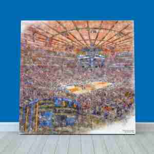 Madison Square Garden Print, New York Knicks Wall Art, Basketball Arena Art