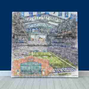 Lucas Oil Stadium Print, Indianapolis Colts Wall Art, Football Stadium Art