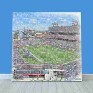 Nissan Stadium Print, Tennessee Titans Wall Art, Football Stadium Art