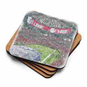 Mercedes-Benz Stadium Coaster, Atlanta Falcons Football, Cork-Backed Drink Coaster