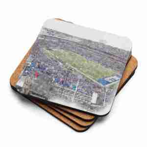 Highmark Stadium Coaster, Buffalo Bills Football, Cork-Backed Drink Coaster