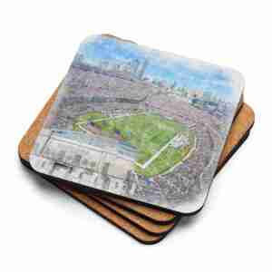 Soldier Field Coaster, Chicago Bears Football, Cork-Backed Drink Coaster