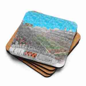 Paycor Stadium Coaster, Cincinnati Bengals Football, Cork-Backed Drink Coaster