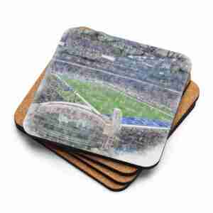 Ford Field Coaster, Detroit Lions Football, Cork-Backed Drink Coaster