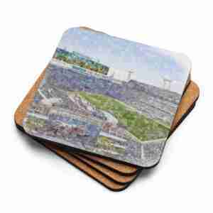 EverBank Stadium Coaster, Jacksonville Jaguars Football, Cork-Backed Drink Coaster
