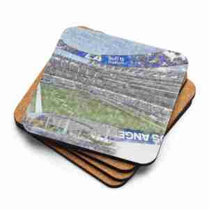 SoFi Stadium Coaster, Los Angeles Rams Football, Cork-Backed Drink Coaster