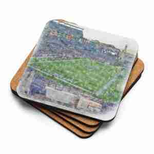 Gillette Stadium Coaster, New England Patriots Football, Cork-Backed Drink Coaster