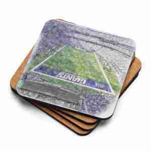 MetLife Stadium Coaster, New York Giants Football, Cork-Backed Drink Coaster