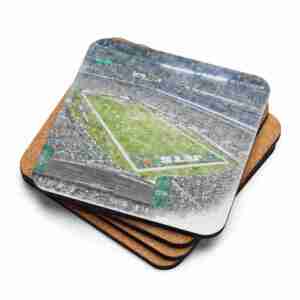 MetLife Stadium Coaster, New York Jets Football, Cork-Backed Drink Coaster