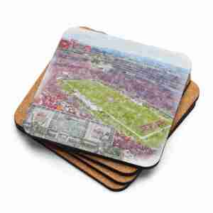 Levi's Stadium Coaster, San Francisco 49ers Football, Cork-Backed Drink Coaster