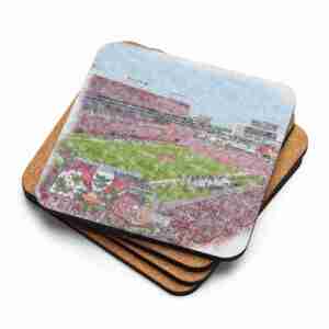 Raymond James Stadium Coaster, Tampa Bay Buccaneers Football, Cork-Backed Drink Coaster