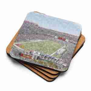 Northwest Stadium Coaster, Washington Commanders Football, Cork-Backed Drink Coaster