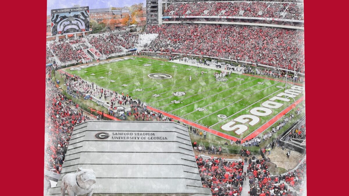 Sanford Stadium Print, Georgia Bulldogs Wall Art