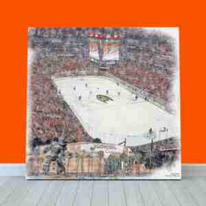 Honda Center Print, Anaheim Ducks Wall Art, Hockey Arena Art