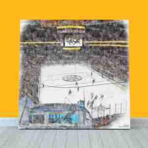 TD Garden Print, Boston Bruins Wall Art, Hockey Arena Art