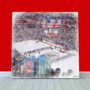 Prudential Center Print, New Jersey Devils Wall Art, Hockey Arena Art