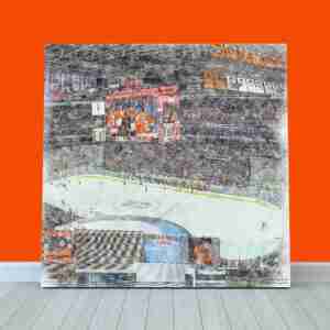 Wells Fargo Center Print, Philadelphia Flyers Wall Art, Hockey Arena Art