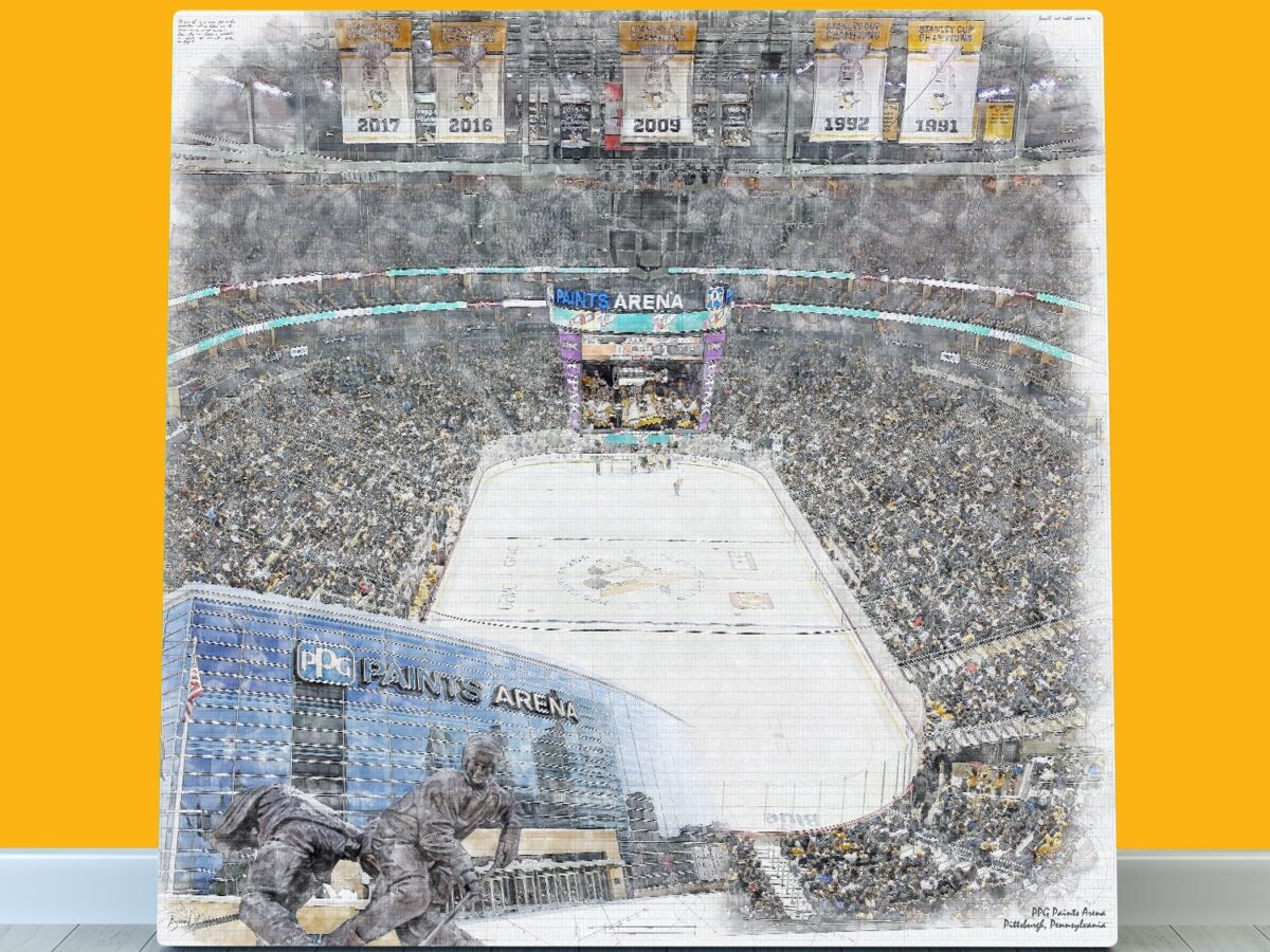 PPG Paints Arena Print / Canvas Wall Art, Pittsburgh Penguins