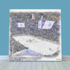 Climate Pledge Arena Print, Seattle Kraken Wall Art, Hockey Arena Art
