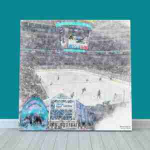SAP Center at San Jose Print, San Jose Sharks Wall Art, Hockey Arena Art