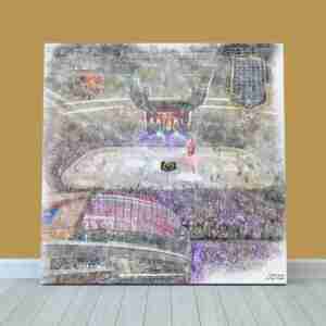 T-Mobile Arena Print, Vegas Golden Knights Wall Art, Hockey Arena Art