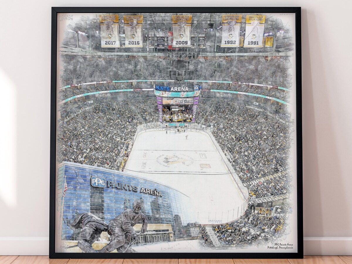 PPG Paints Arena Print / Canvas Wall Art, Pittsburgh Penguins