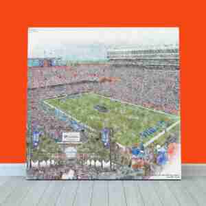 Ben Hill Griffin Stadium Print, Florida Gators Wall Art, College Football Stadium Art