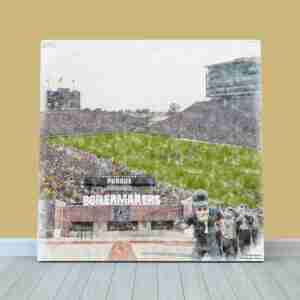 Ross-Ade Stadium Print, Purdue Boilermakers Wall Art, College Football Stadium Art