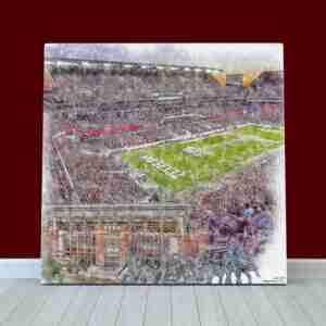 Kyle Field Print, Texas A&M Aggies Wall Art, College Football Stadium Art