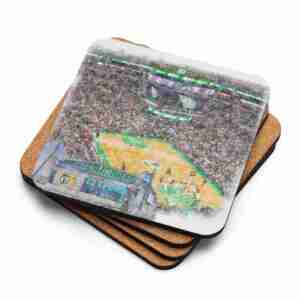 TD Garden Coaster, Boston Celtics Basketball, Cork-Backed Drink Coaster