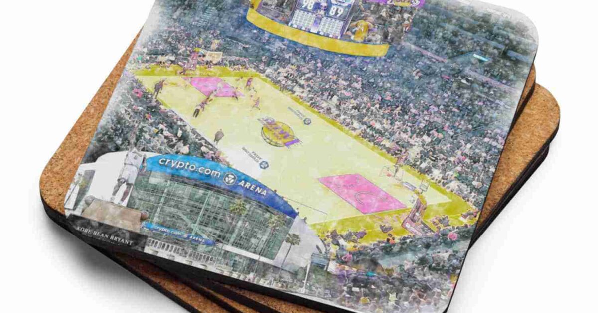 Crypto.com Arena Coaster, Los Angeles Lakers Drink Coaster