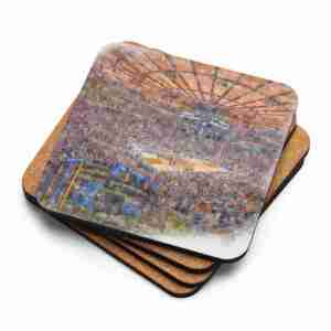 Madison Square Garden Coaster, New York Knicks Basketball, Cork-Backed Drink Coaster