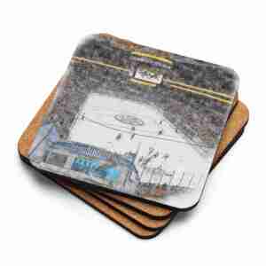 TD Garden Coaster, Boston Bruins Hockey, Cork-Backed Drink Coaster