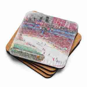 PNC Arena Coaster, Carolina Hurricanes Hockey, Cork-Backed Drink Coaster