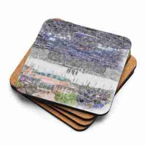Nationwide Arena Coaster, Columbus Blue Jackets Hockey, Cork-Backed Drink Coaster