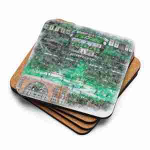 American Airlines Center Coaster, Dallas Stars Hockey, Cork-Backed Drink Coaster
