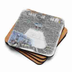 PPG Paints Arena Coaster, Pittsburgh Penguins Hockey, Cork-Backed Drink Coaster