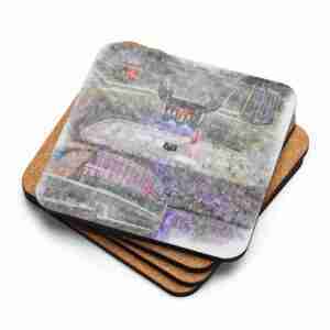 T-Mobile Arena Coaster, Vegas Golden Knights Hockey, Cork-Backed Drink Coaster