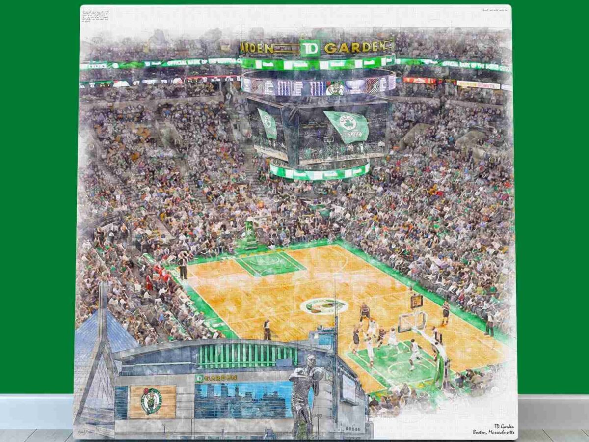 TD Garden Print, Boston Celtics Wall Art