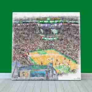 TD Garden Print, Boston Celtics Wall Art, Basketball Arena Art