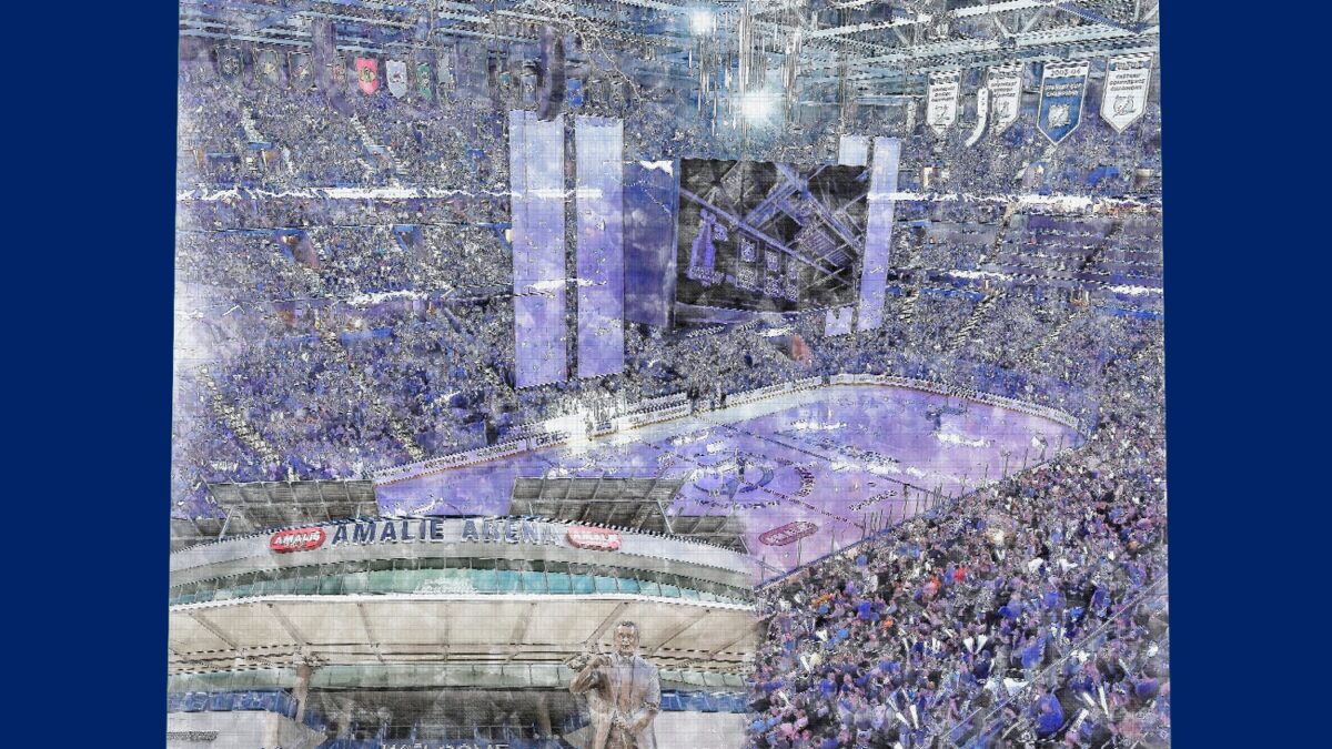 Amalie Arena Print / Canvas Wall Art, Tampa Bay Lightning Hockey
