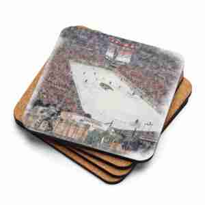 Honda Center Coaster, Anaheim Ducks Hockey, Cork-Backed Drink Coaster