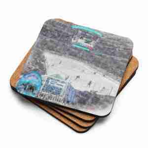 SAP Center at San Jose Coaster, San Jose Sharks Hockey, Cork-Backed Drink Coaster