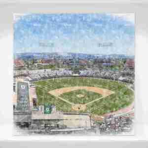 Limited Edition, Pre Mt. Davis Oakland Coliseum Print, Oakland Athletics Baseball Stadium Art