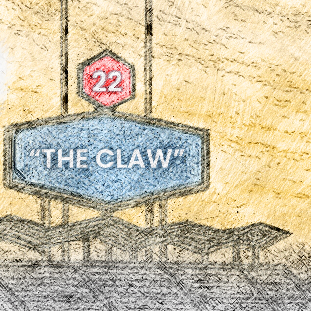 Golden Sunset Over Chavez Ravine, "The Claw's Retirement Tribute, Limited Edition 12" x 12" Fine Art Print
