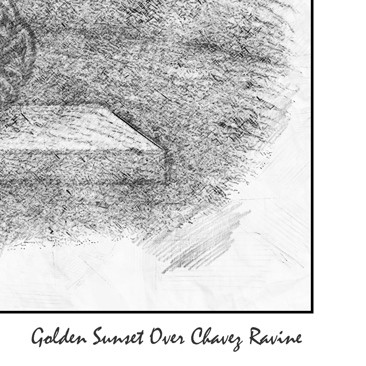 Golden Sunset Over Chavez Ravine, "The Claw's Retirement Tribute, Limited Edition 12" x 12" Fine Art Print